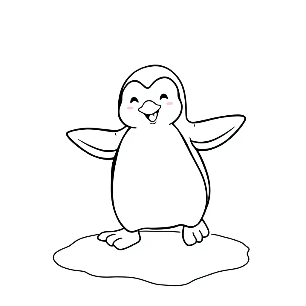 Penguin coloring page