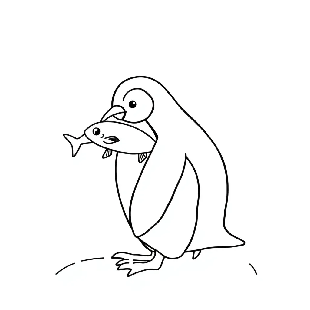 Penguin coloring page