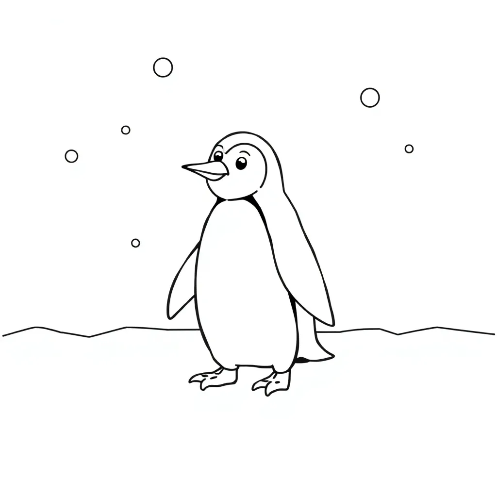 Penguin coloring page