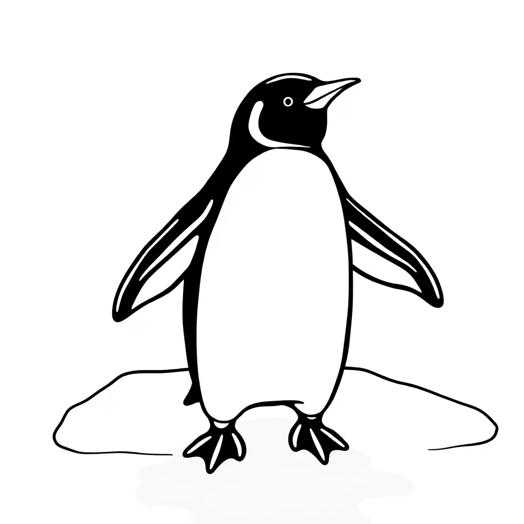 Penguin coloring page