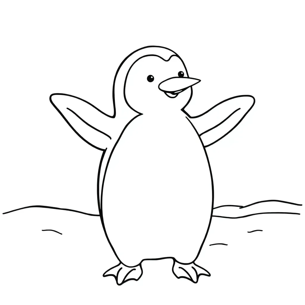 Penguin coloring page