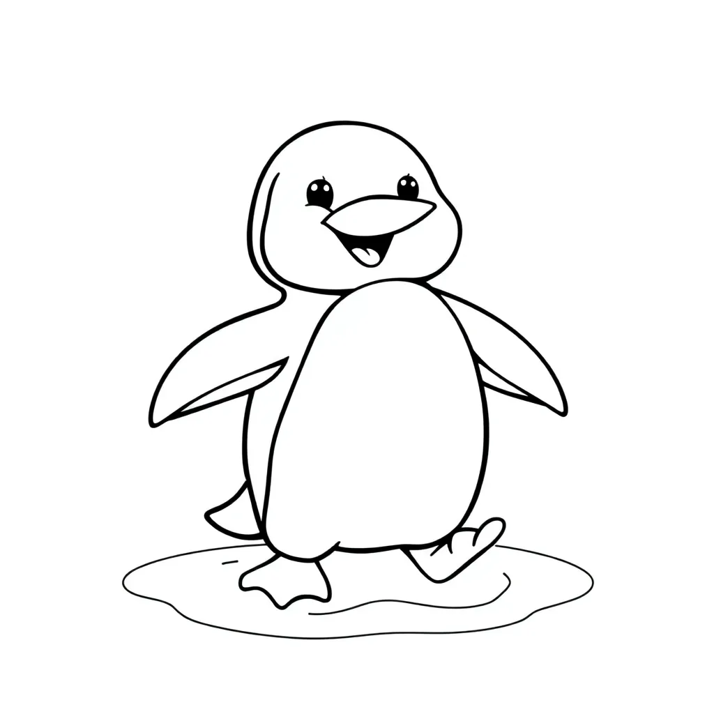Penguin coloring page