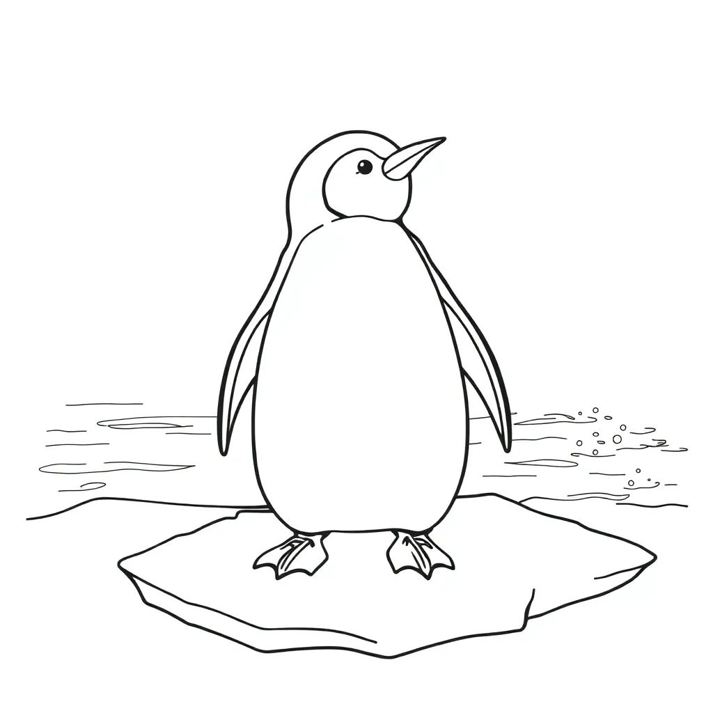 Penguin coloring page