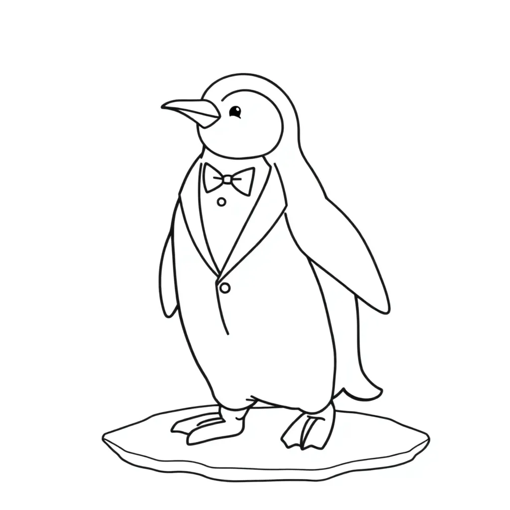 Penguin coloring page