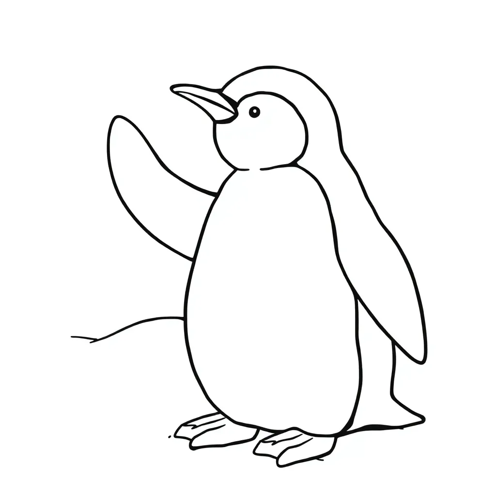 Penguin coloring page