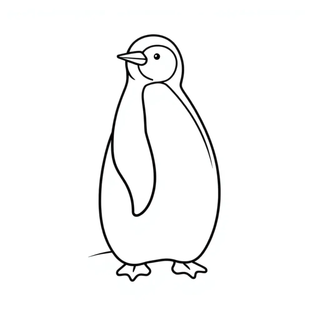 Penguin coloring page