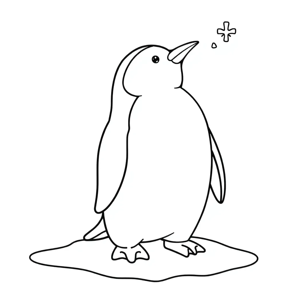 Penguin coloring page