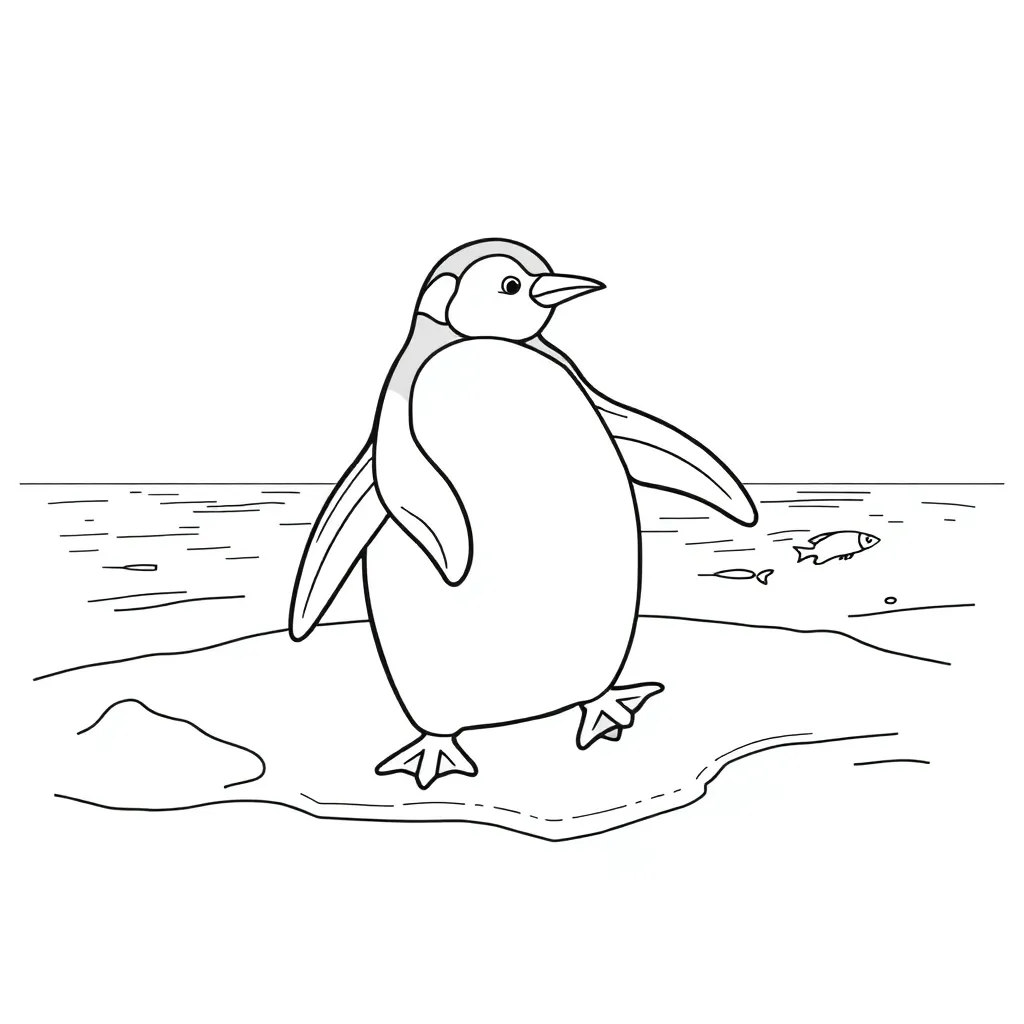 Penguin coloring page