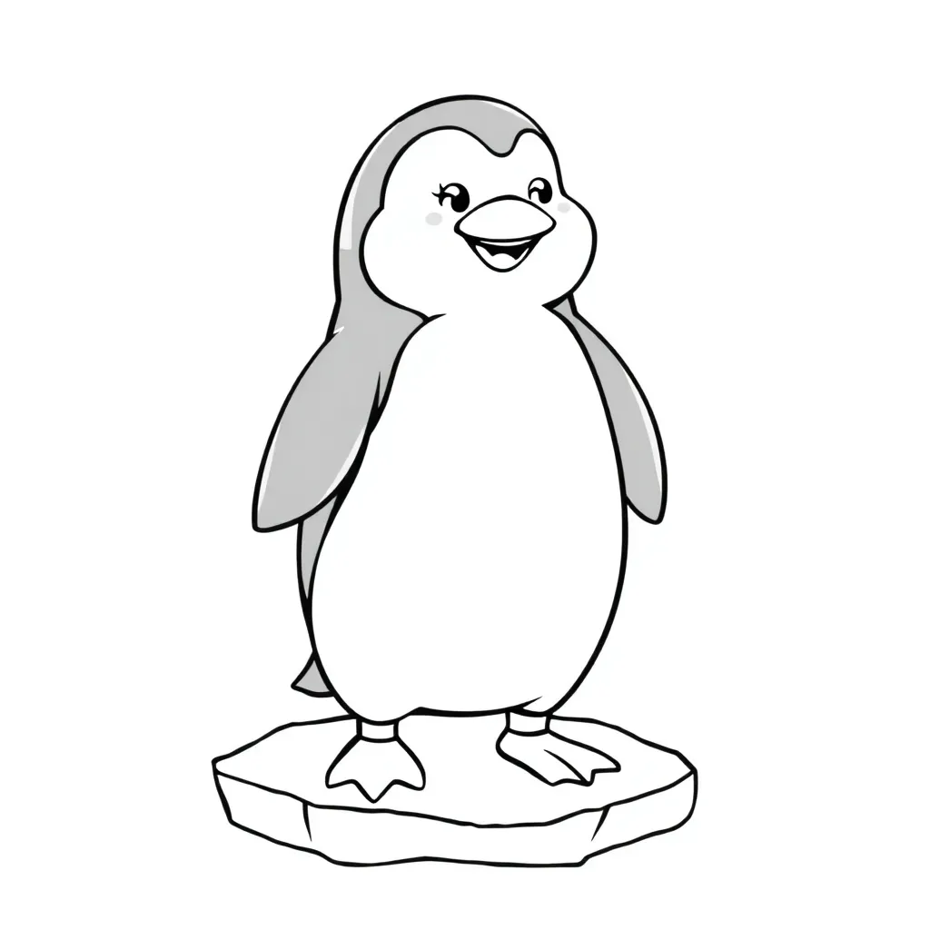 Penguin coloring page
