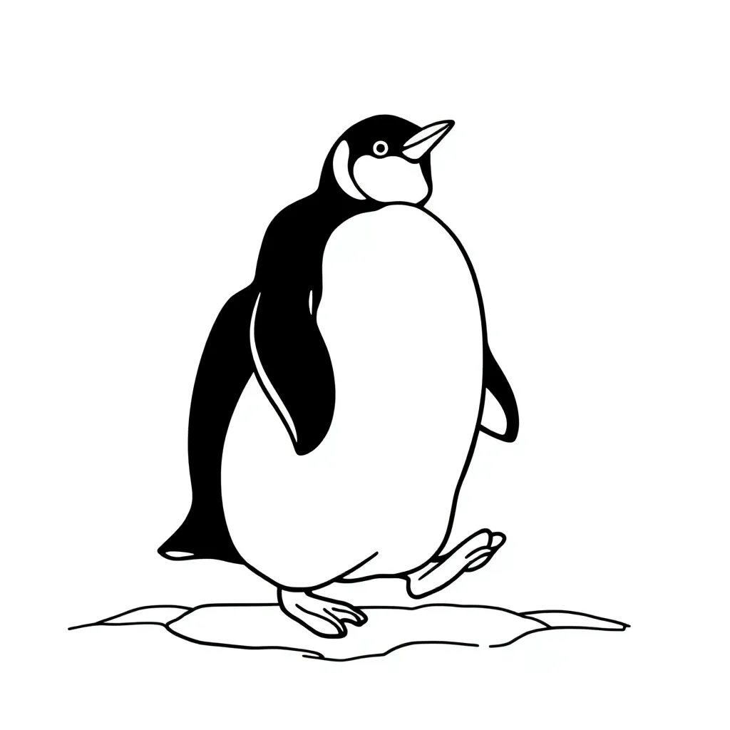 Penguin coloring page