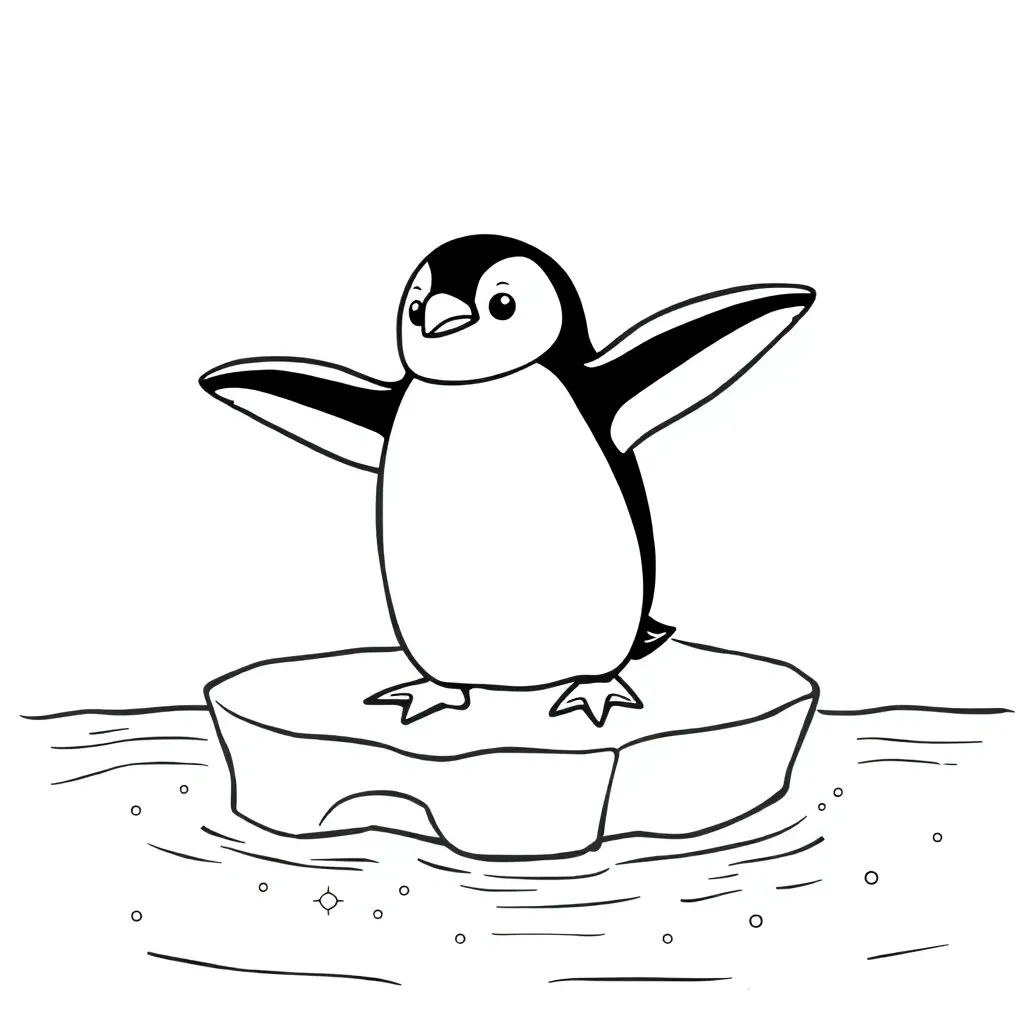 Penguin coloring page