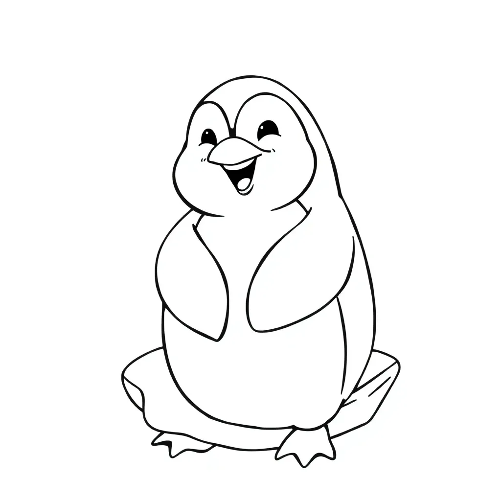 Penguin coloring page