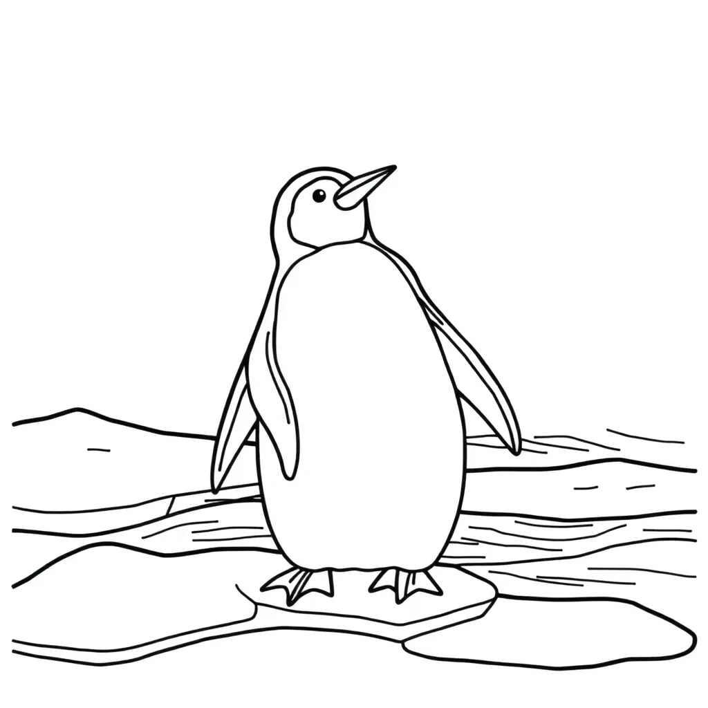 Penguin coloring page