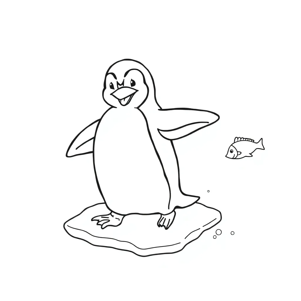 Penguin coloring page
