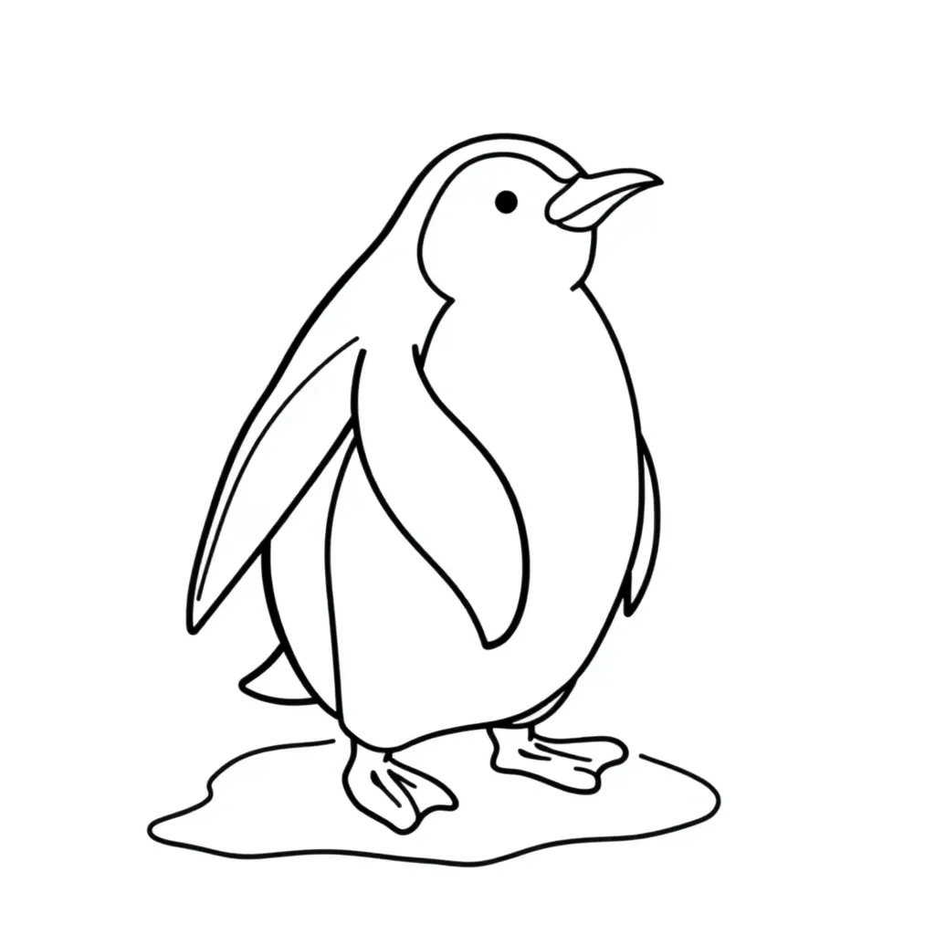 Penguin coloring page
