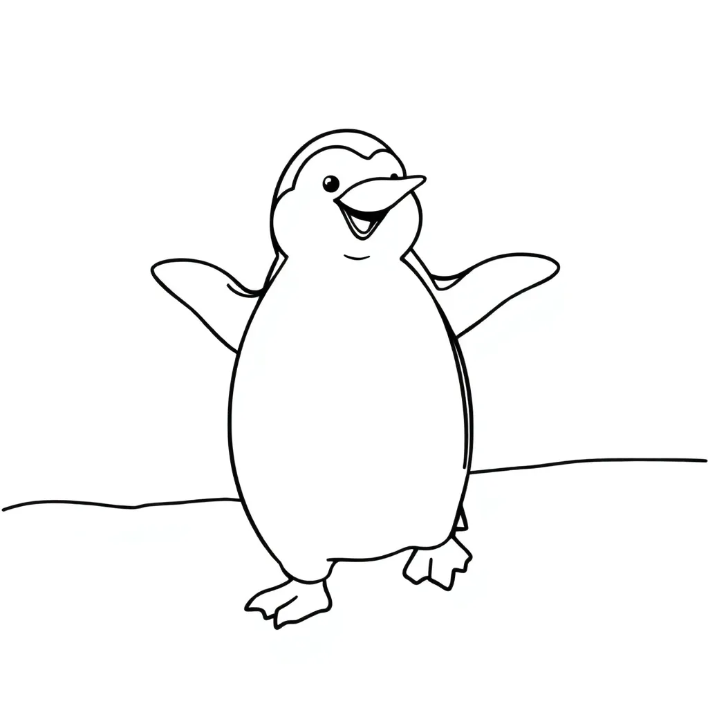 Penguin coloring page