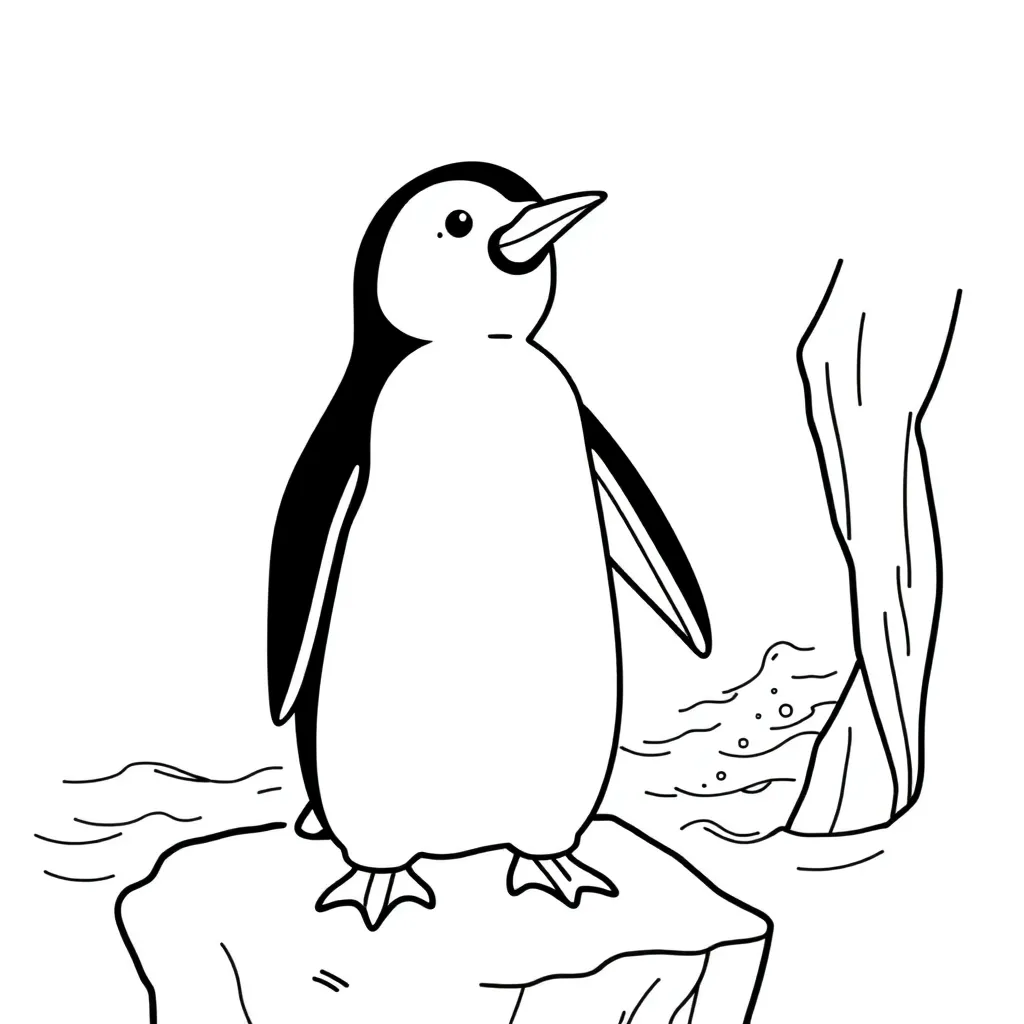 Penguin coloring page