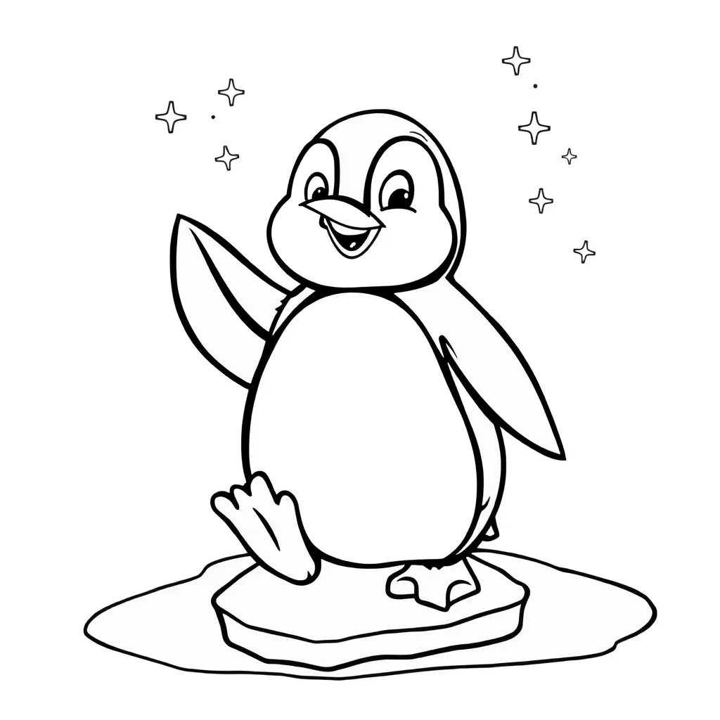 Penguin coloring page