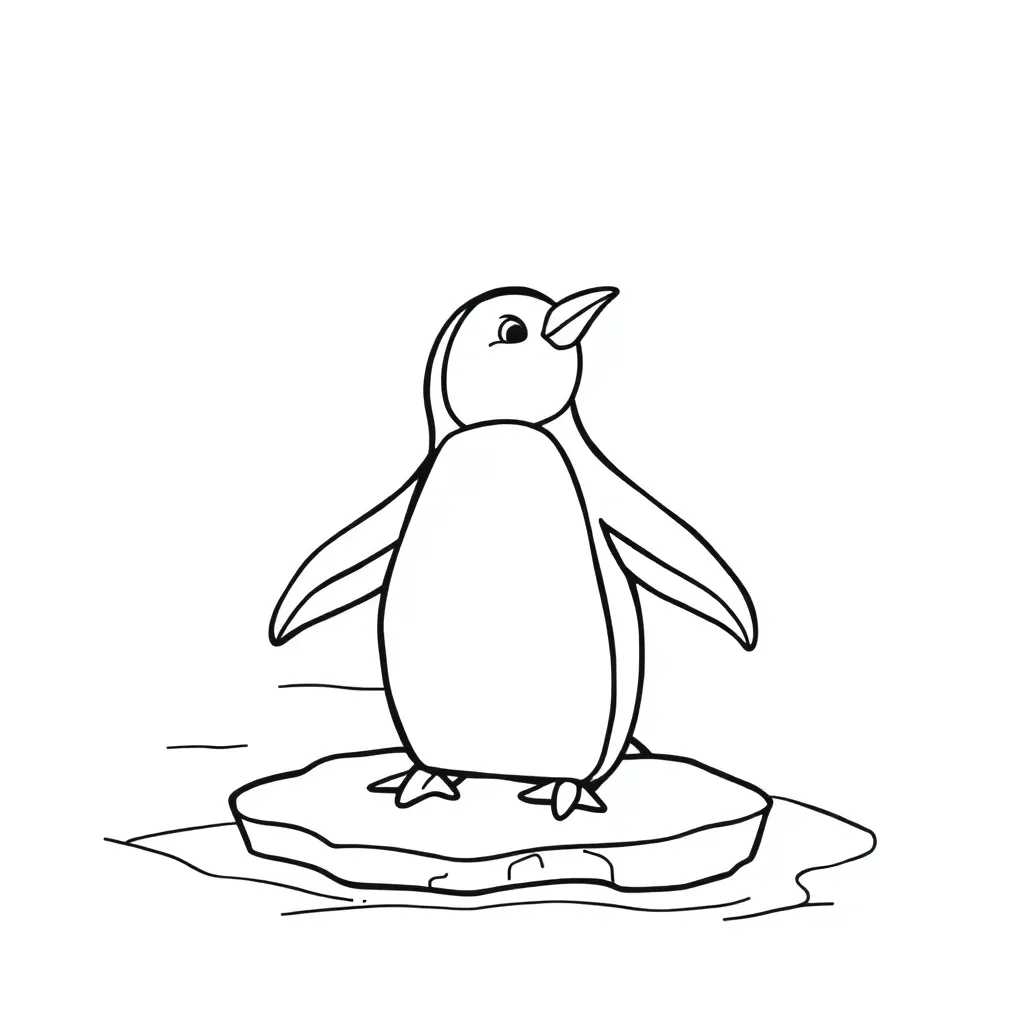 Penguin coloring page