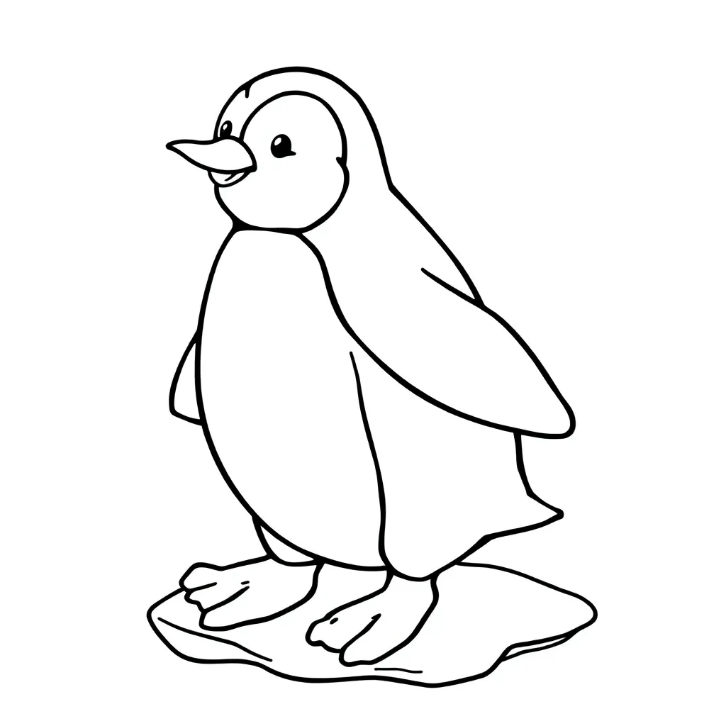 Penguin coloring page