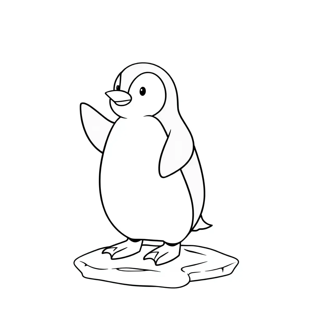 Penguin coloring page