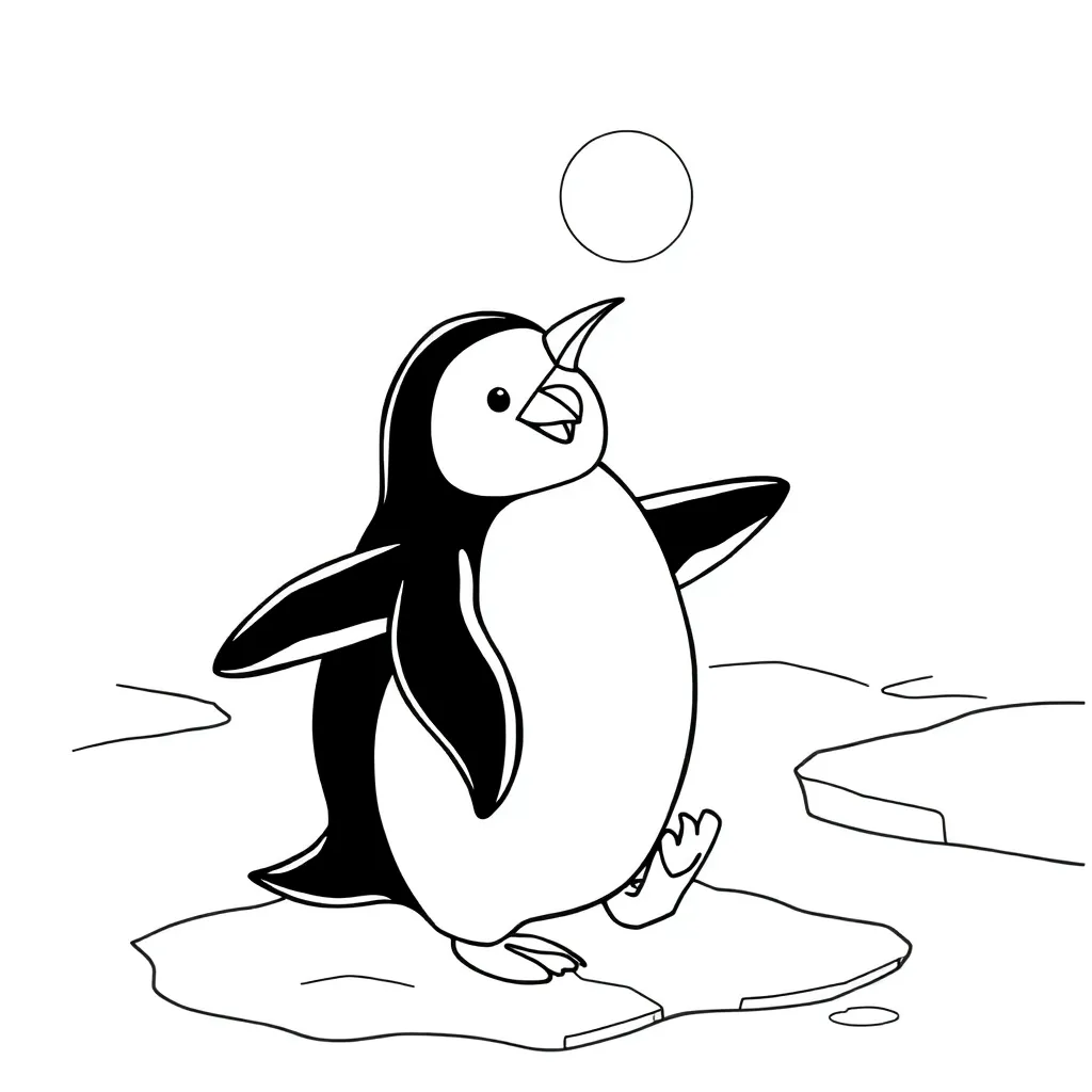 Penguin coloring page