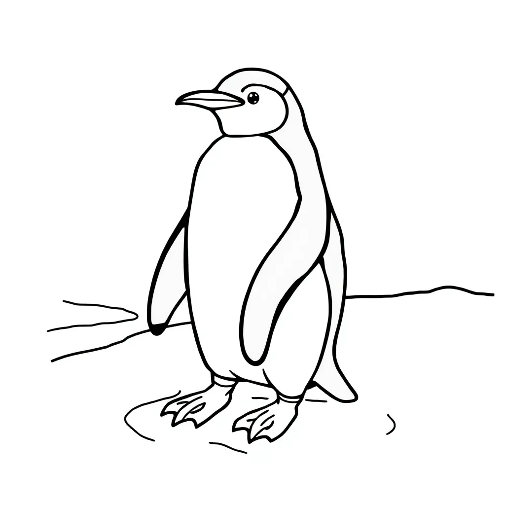 Penguin coloring page