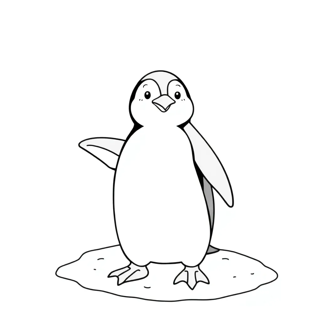 Penguin coloring page