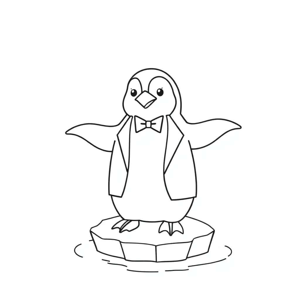 Penguin coloring page