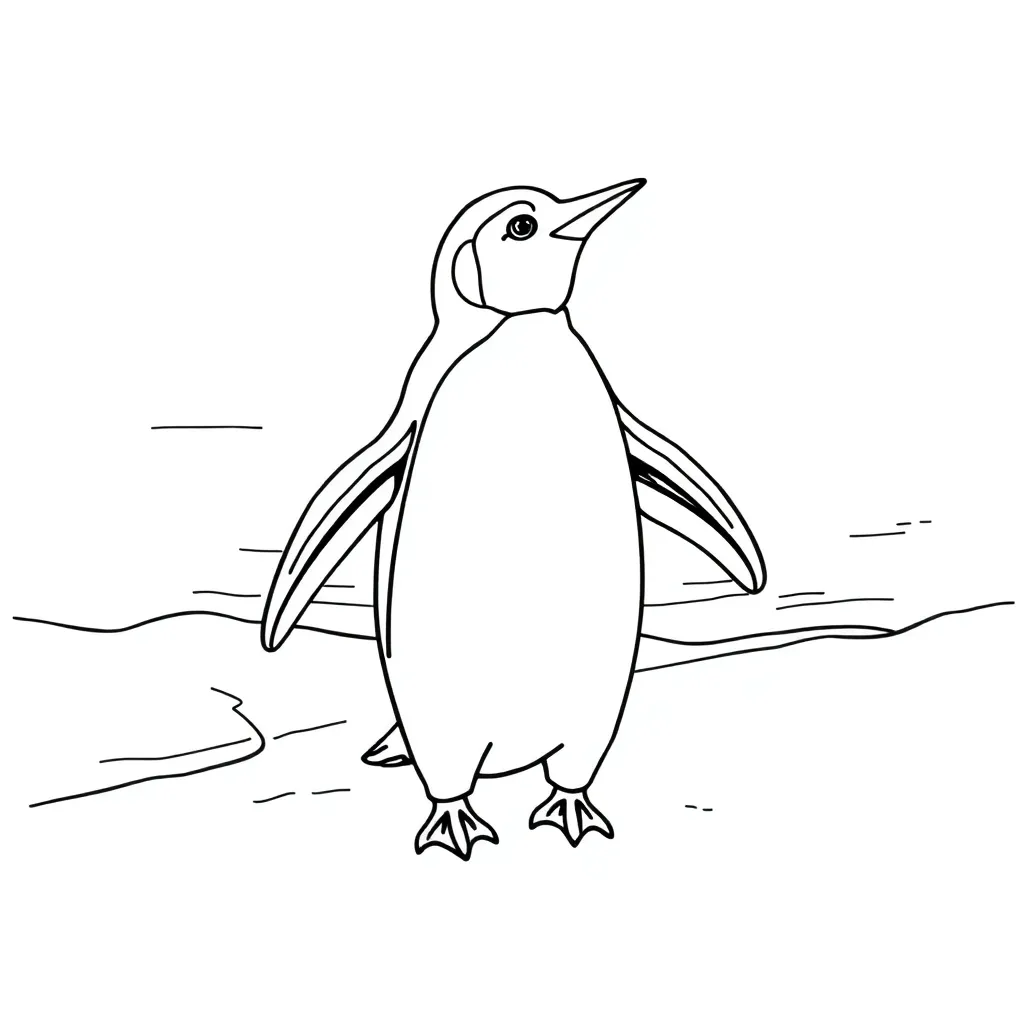 Penguin coloring page