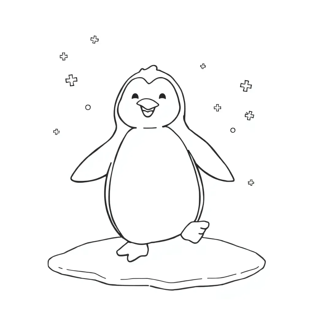 Penguin coloring page