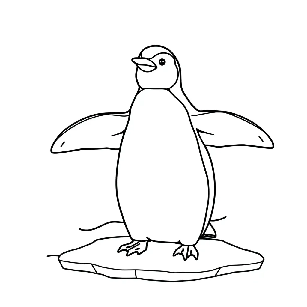 Penguin coloring page