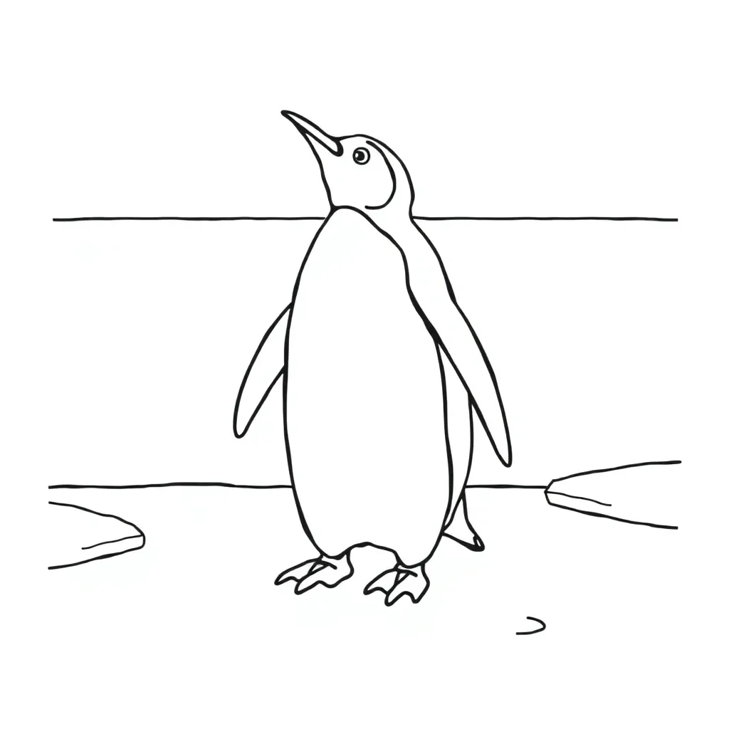 Penguin coloring page