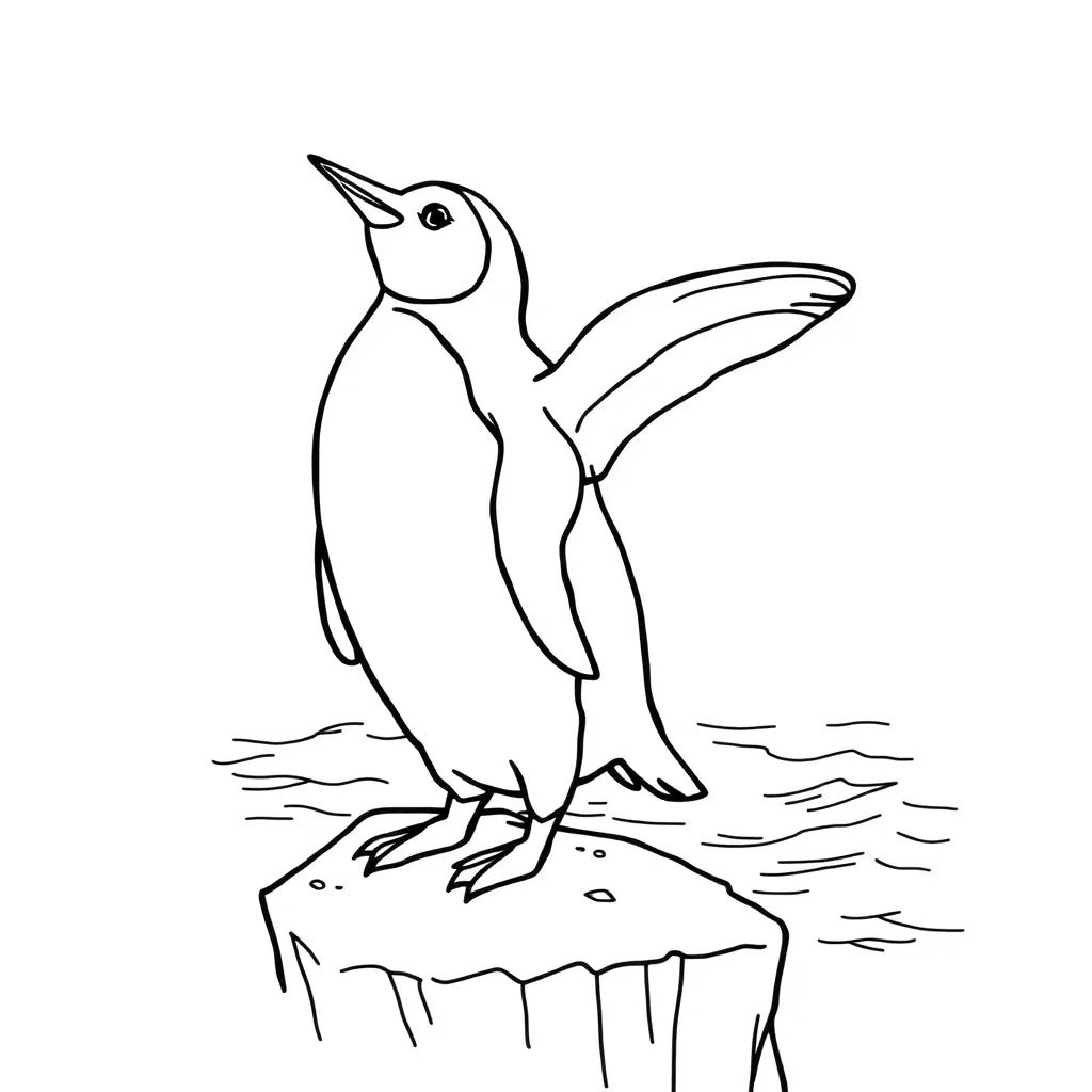 Penguin coloring page