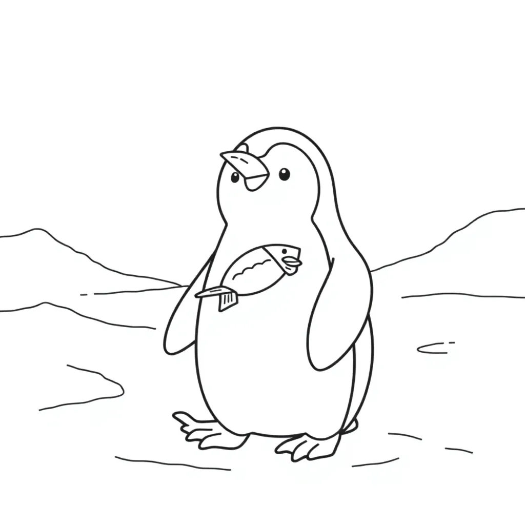 Penguin coloring page