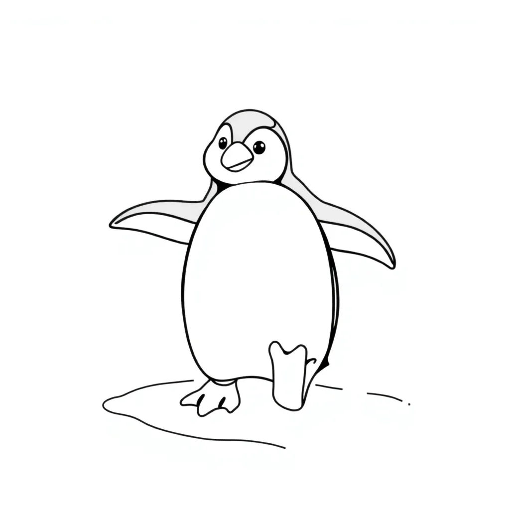 Penguin coloring page