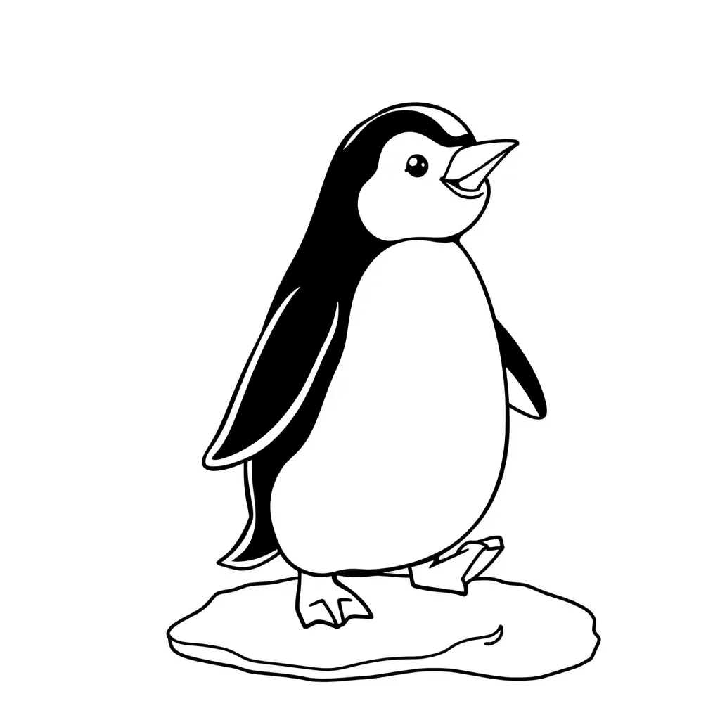 Penguin coloring page