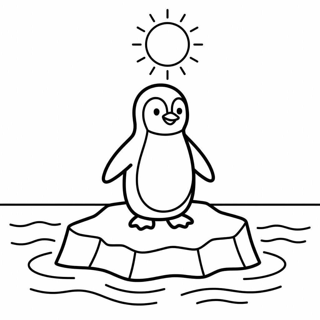 Penguin coloring page