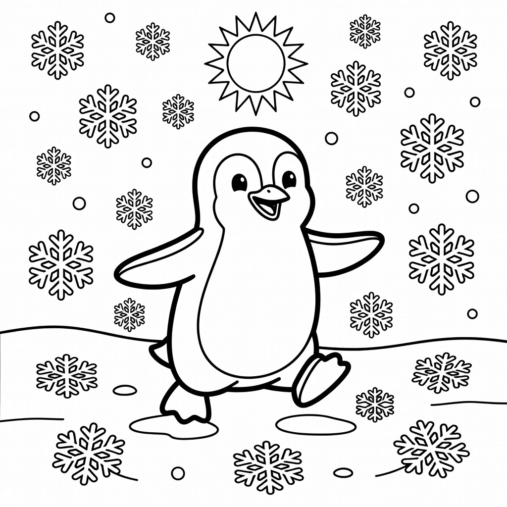 Penguin coloring page