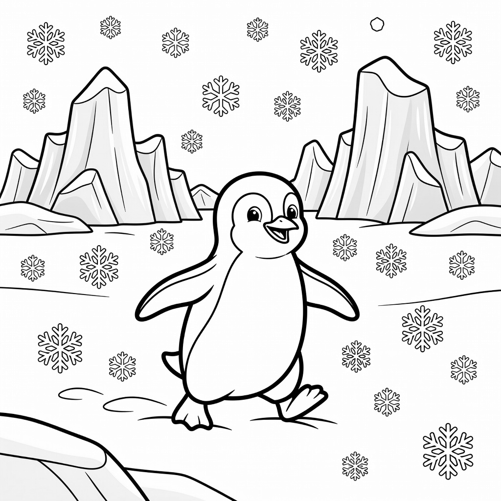Penguin coloring page