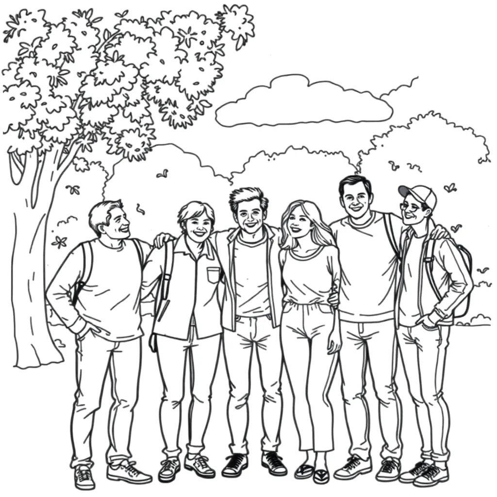People coloring page