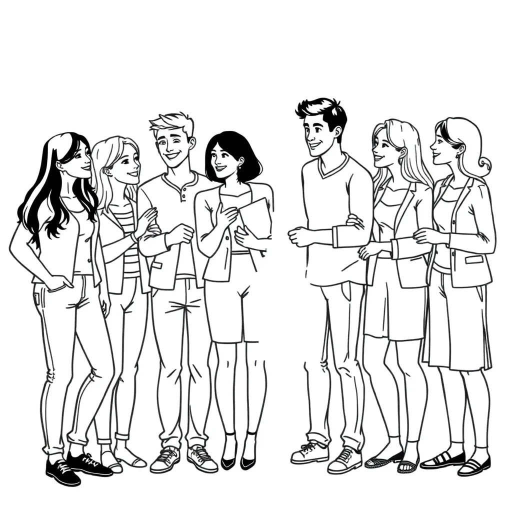 People coloring page