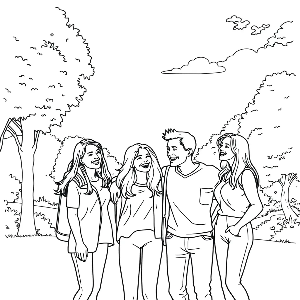 People coloring page
