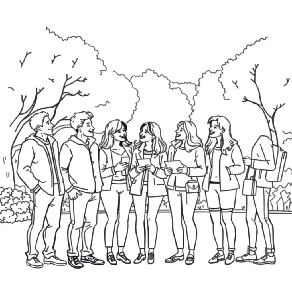 People coloring page