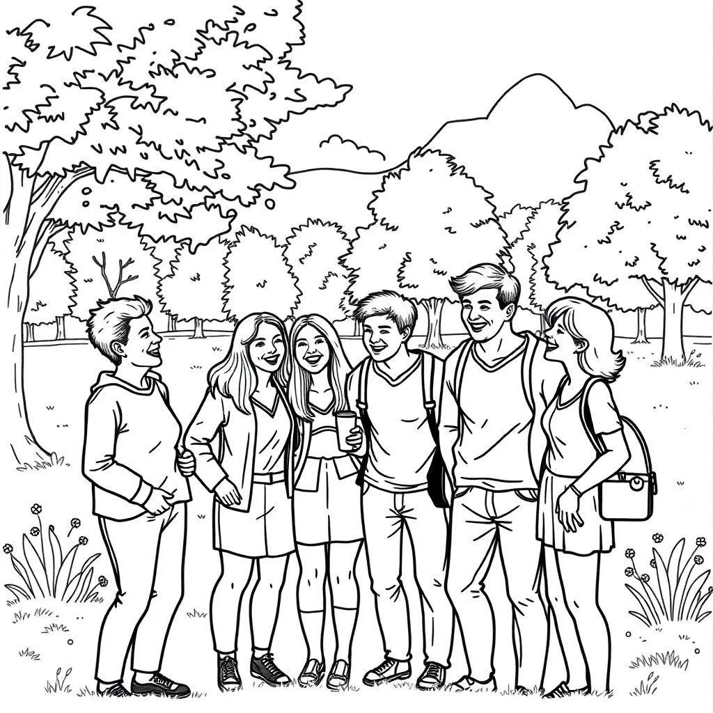 People coloring page