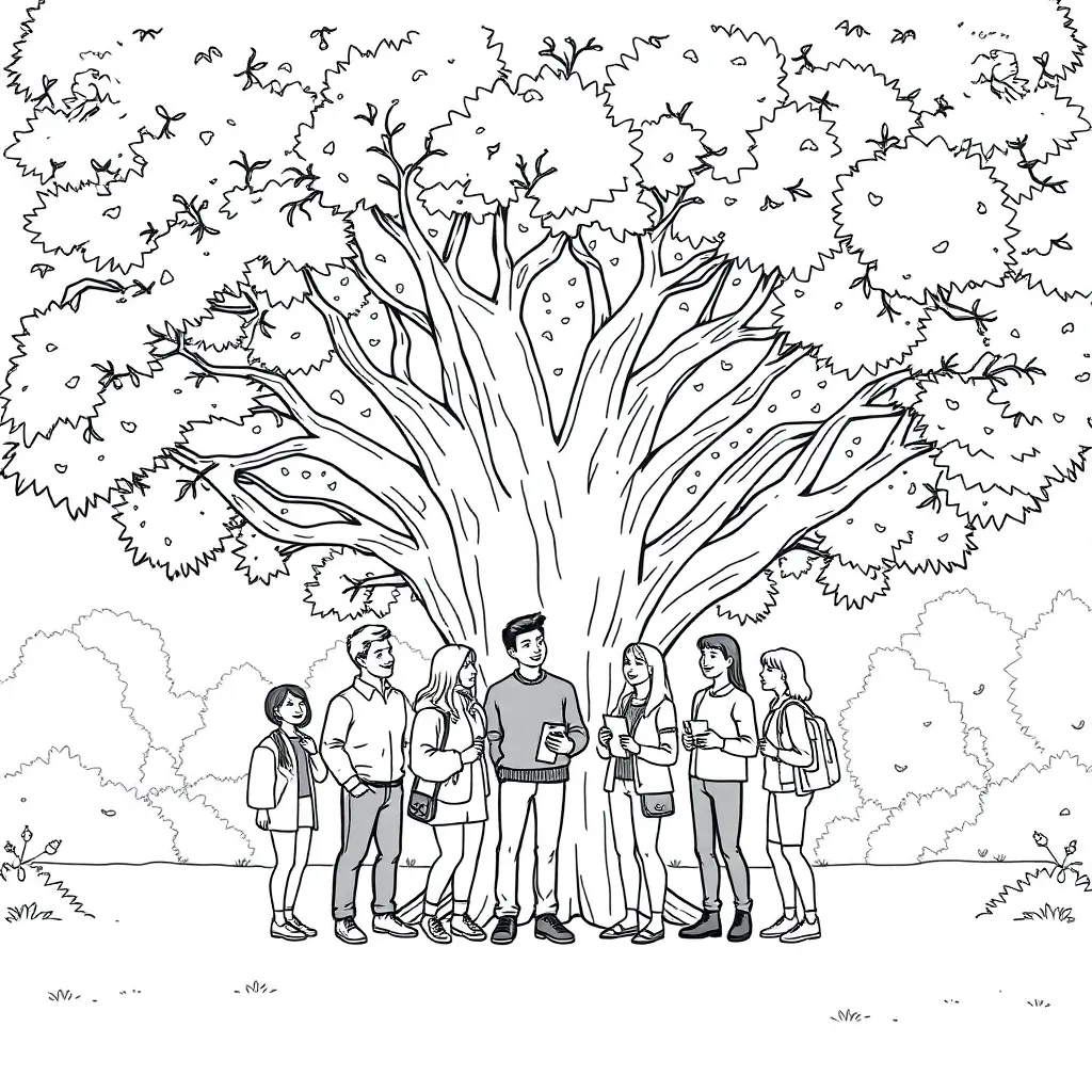 People coloring page