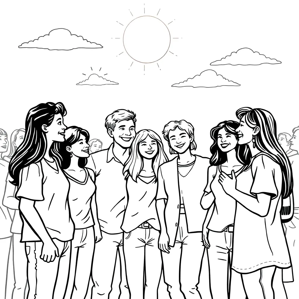 People coloring page