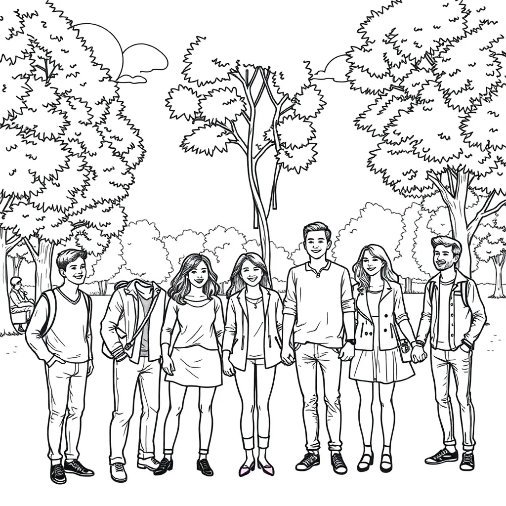 People coloring page