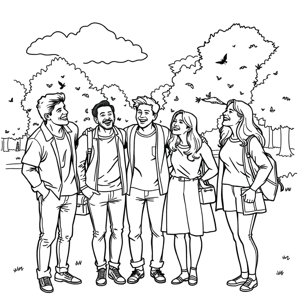People coloring page