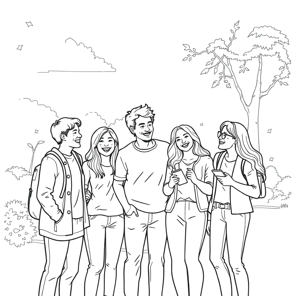 People coloring page